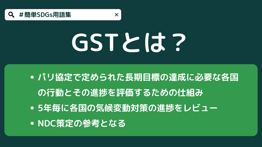 グローバル・ストックテイク（Global Stoctake：GST）とは？