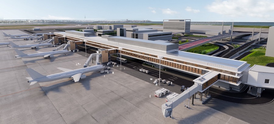 羽田空港、新施設に木造・鉄骨ハイブリッド構造採用　ZEB Oriented認証取得目指す　